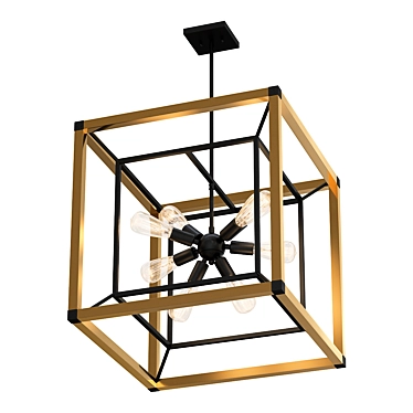 Futuristic Tesseract Lantern 3D model image 1 