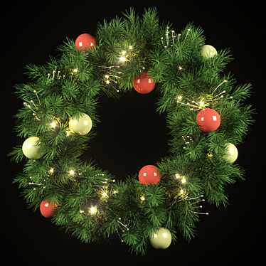 Festive Holiday Wreath Love 3D model image 1 