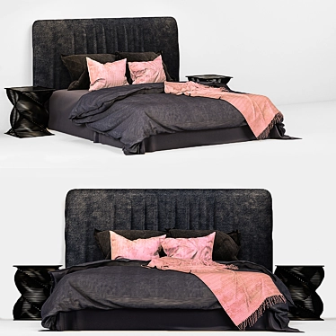 Sleek Modern Bed Design 3D model image 1 