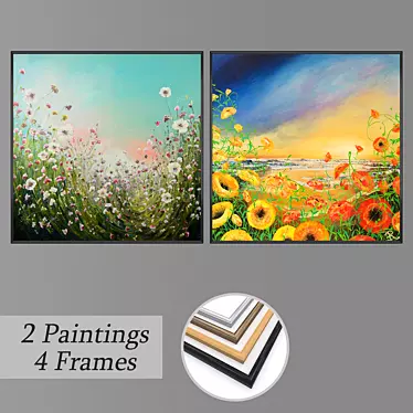 Versatile Wall Painting Set 3D model image 1 