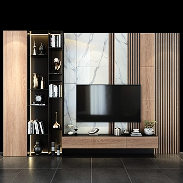 Modern TV Stand Set | 0149 3D model image 1 