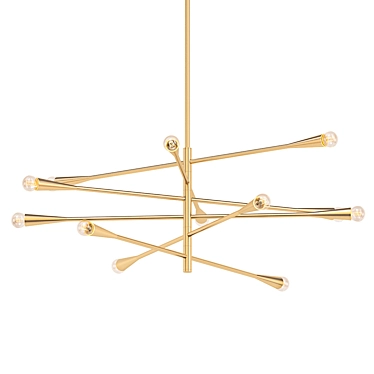 Sleek Linear Sprawl Chandelier 3D model image 1 
