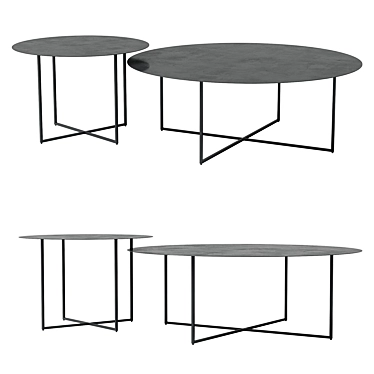 Elegant Circle Coffee Table 3D model image 1 