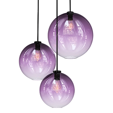 Elegant Glass Pendant Lighting 3D model image 1 