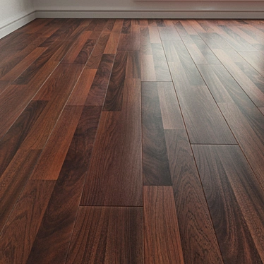 Elegant Mahogany Parquet Laminate 3D model image 1 