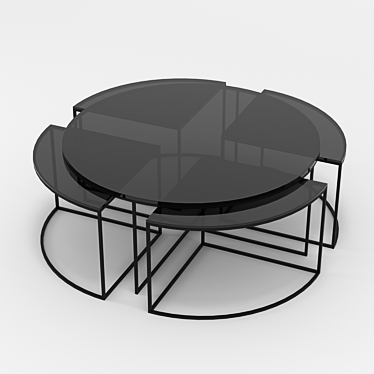 Modern Wooden Coffee Table 3D model image 1 