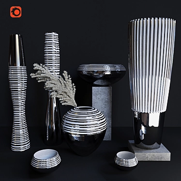 Platinum Antithesis Vases 3D model image 1 