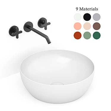 Elegant Azzurra Circle Sink: Modern & Stylish 3D model image 1 