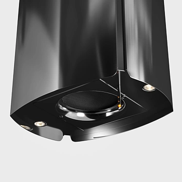 Sleek Elica Chrome Island Extractor 3D model image 1 