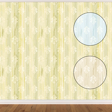 Seamless Wallpaper Set - 3 Colors 3D model image 1 