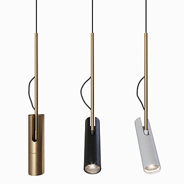 Minimalistic pendant lamp with a cylindrical swivel shade UNA (Lampatron)