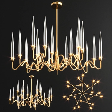 Elegant Illuminate: Il Pezzo Mancante Chandeliers 3D model image 1 