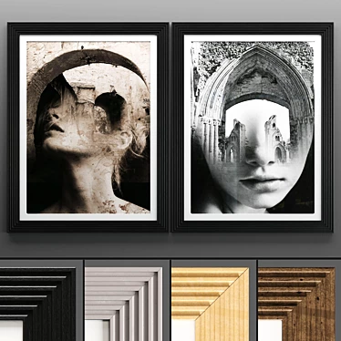  Modern Art Frames Set 3D model image 1 