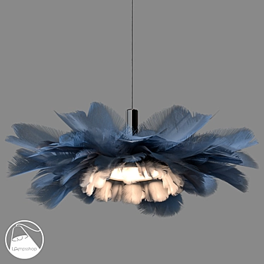 Feather Chandelier: Elegant Illumination 3D model image 1 
