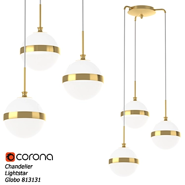 Italian Designed Chandelier | Lightstar Globo 3D model image 1 