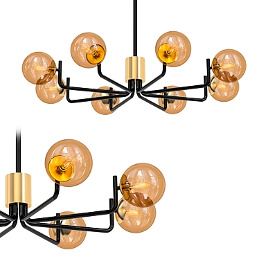 Illuminating Elegance: Voyager Chandelier 3D model image 1 