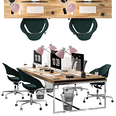Sleek & Stylish Office Set 3D model image 1 