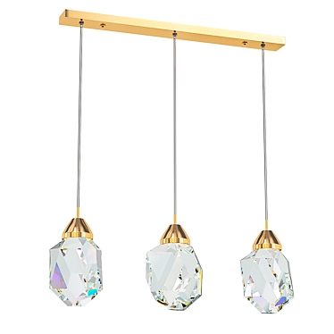 Elegant Crystal Pendant Light 3D model image 1 