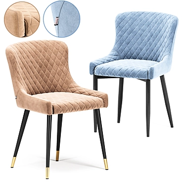 ErgoComfort Velour Chair 3D model image 1 