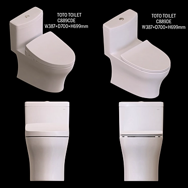 Ultimate Comfort TOTO Toilet: C889CDE 3D model image 1 
