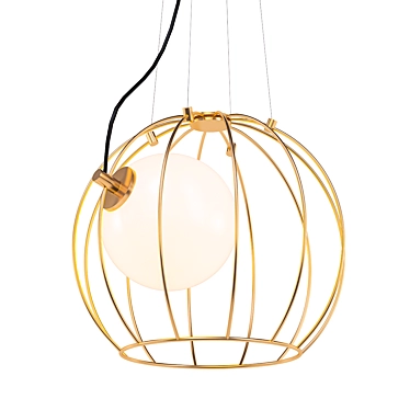 Golden Cage Pendant Lights 3D model image 1 