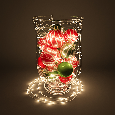 Festive Vase Decor 3D model image 1 