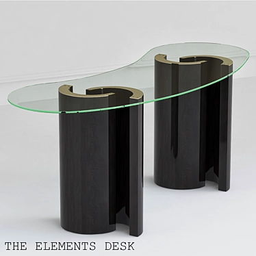 Sleek Elements Desk: Contemporary Design 3D model image 1 