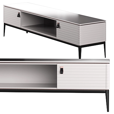 Sleek Levanzo Low Sideboard 3D model image 1 
