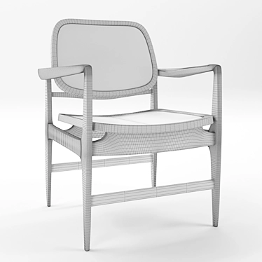 Oscar Mid-Century Armchair 3D model image 1 
