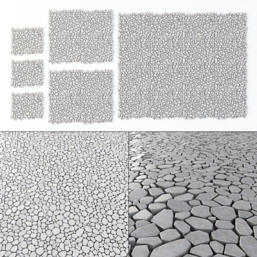 Polygonal Paving Slabs - Smooth and Textured 3D model image 1 
