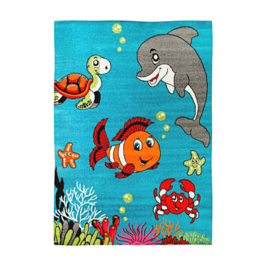 Underwater World Kids Rug 120x170cm 3D model image 1 