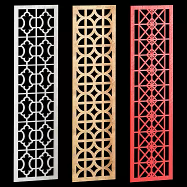 Decorative Panel Set: Beautifully Crafted and Versatile 3D model image 1 