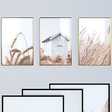 Elegant Frame Canvas Print 3D model image 1 