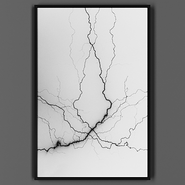 Elegant Black Framed Art 3D model image 1 