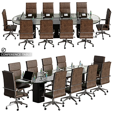 Modern Conference Table 2015 3D model image 1 