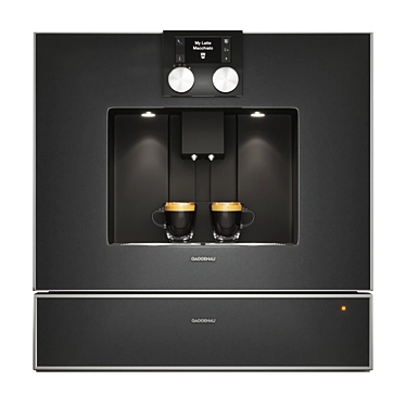 Gaggenau CM450102 and WS461100: Built-in Espresso Maker & Warming Drawer Combo 3D model image 1 