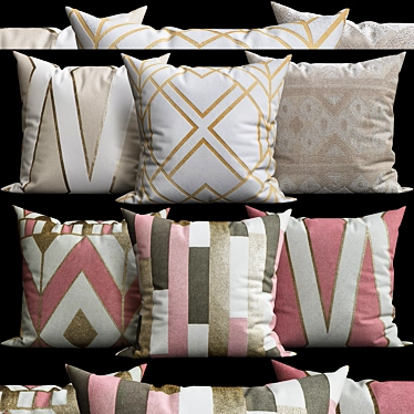 Fancy Cushion Collection 3D model image 1 