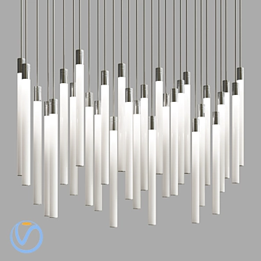 Title: Sleek LED Vanity Mirror 3D model image 1 