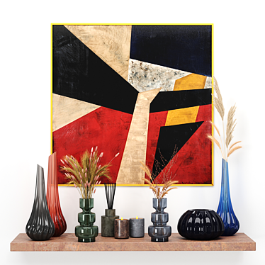 Reflex Murano Enea Glass Vase Set - Decorate with Style 3D model image 1 