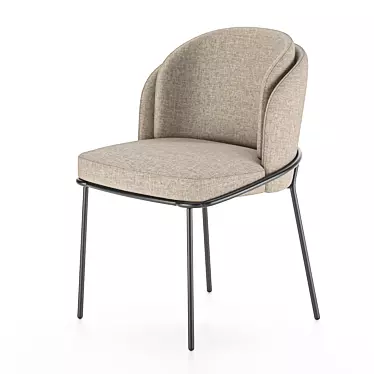 Elegant Fil Noir Chair 3D model image 1 