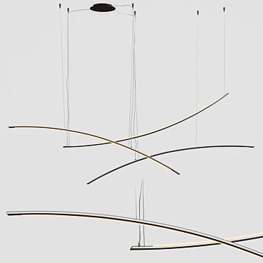 Elegant Katana Ceiling Lamp by Cattelan Italia 3D model image 1 