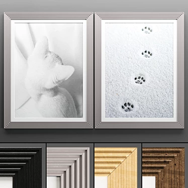 Elegant Art Frame Collection 3D model image 1 