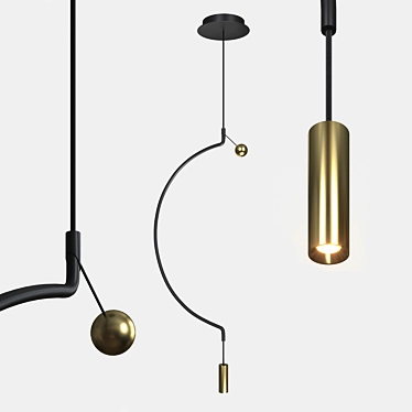 Luxe Liaison M1 Pendant Lamp 3D model image 1 