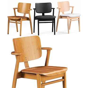 Scandinavian Domus Chair: Vintage Birch 3D model image 1 