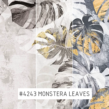 Title: Exquisite Monstera Leaf Eco Wallpaper 3D model image 1 
