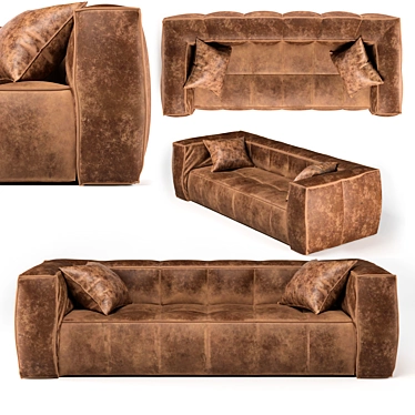 Vintage Leather Copa Sofa 3D model image 1 