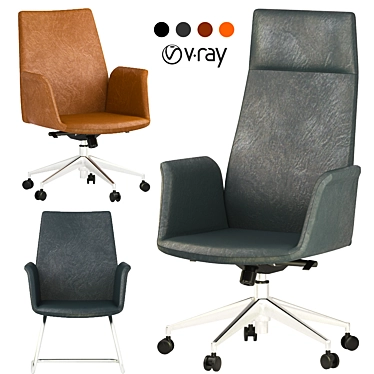 Modern Office Chair Collection 3D model image 1 