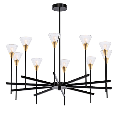 Elegant Beatrice Chandeliers: Illuminate with Style 3D model image 1 