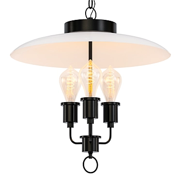 Elegant Geneva Pendant: 45cm 3D model image 1 