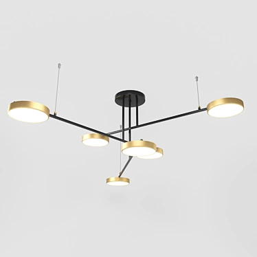 Modern Metal Pendant Light - Technum Light 3D model image 1 